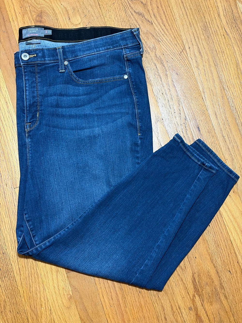 Torrid Plus Size Sky High Skinny Jeans - Dark Blue Size 26 Regular - Like New